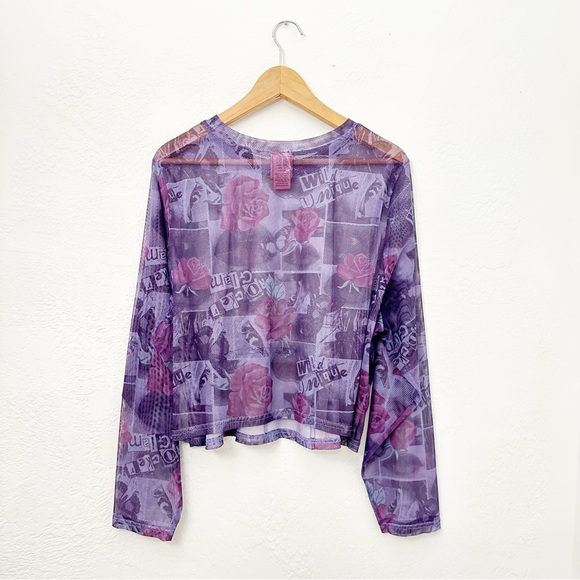 Betsey Johnson x Torrid Purple Mesh Top Size 4X - Picture 7 of 14